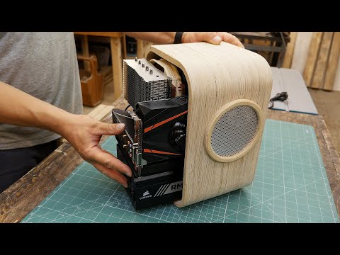 Unique PC case made of old plywood! The result is gorgeous