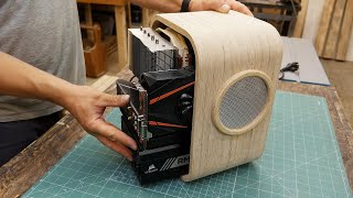 Unique PC case made of old plywood! The result is gorgeous