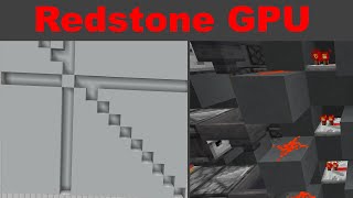 Minecraft Graphical Processing Unit! Redstone GPU and display with pixel, line and colum drawing.