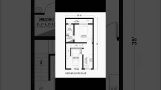 3 Marla house plan, 3 Marla house map, 3 Marla house design, 3 Marla floor plan 19x45 house plan