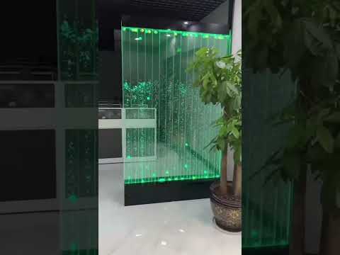Flowing Water Luminescent Glass Partition | Glass Partition Wall Home #shorts