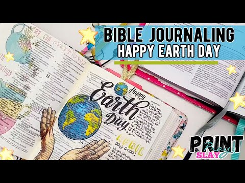 Earth Day Bible Journaling | Psalm 24:1 and Hebrews 1:10