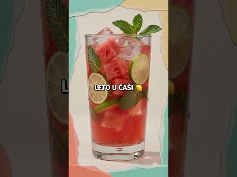 Bezalkoholni koktel od lubenice limete i mente 🍉🌿