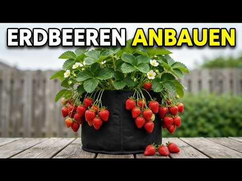 Erdbeeren das ganze Jahr anbauen mit dieser irren Kübel-Methode