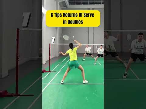 6 Tips Returns Of Serve in doubles #badminton #badmintonlovers #badmintontraining