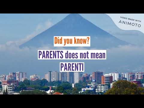 False Friends English/Italian (Parents-Parenti)