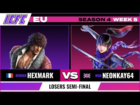 HexMark (Miguel) vs. NeonKay64 (Kunimitsu) Losers Semi-Final - ICFC EU Tekken 7 Season 4 Week 5