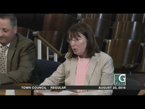 Town Council - Regular Meeting - August 23, 2016