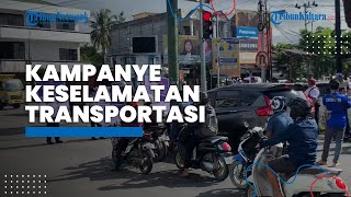 Sambut Hari Perhubnas, Insan Perhubungan Kampanye Keselamatan Transportasi di Simpang GTM