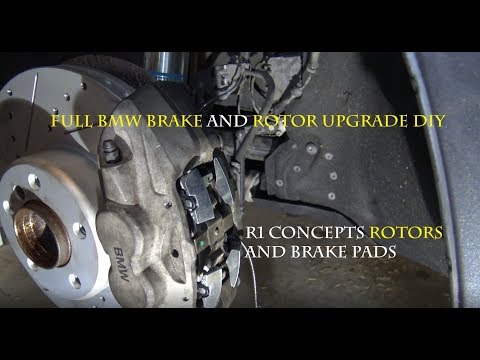 BMW rotor and brake upgrade with R1 Concepts! DIY for Brembo and standard style brakes!