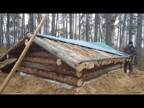 Build a complete underground log cabin. Do it yourself from start to finish - My Bushcraft Life