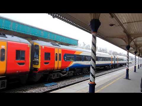 4 coaches EMR departing South from Chesterfield 14.03.2021
