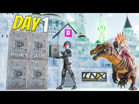 HOW A DUO CLAIMS PINKY CAVE (ICE PALACE) DAY 1 - INX 2 MAN - ARK: Survival Evolved