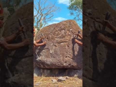 El petroglifo de Mastodonte de San Miguelito, Rio San Juan,Nicaragua.