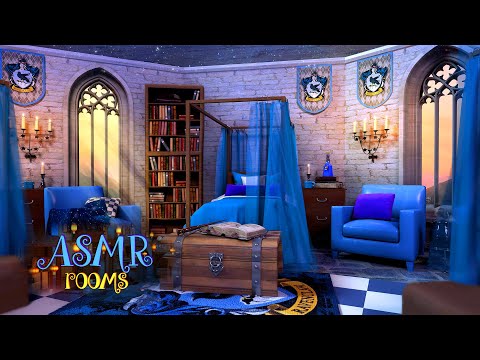 Harry Potter Inspired Ambience - Ravenclaw Dormitory - 4K UHD 1 Hour Soundscape & Animation