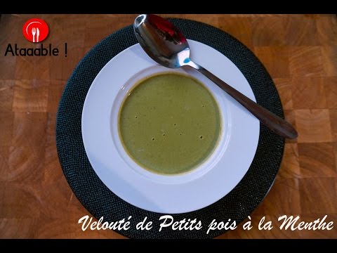 Recette Velouté de petits pois à la menthe