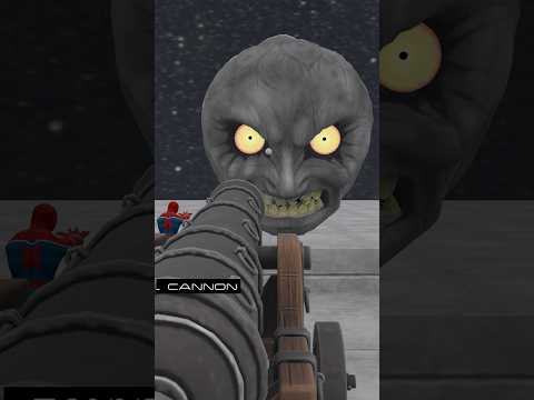 Lunar moon and Cannon, Spider-Man #eyebg8 #lunar #lunarmoon #animation #scary #shorts #cannon