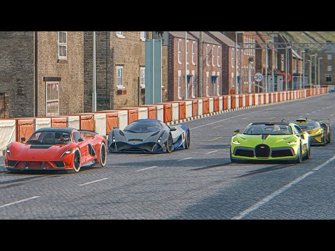 Bugatti Bolide Concept VS Devel Sixteen VS Bugatti Divo VS Hennesy Venom F5
