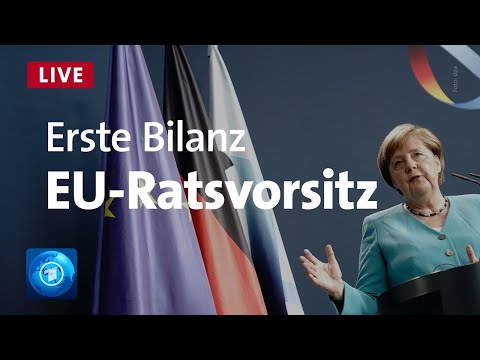 Kanzlerin Merkel mit erster Bilanz zu deutschem EU-Ratsvorsitz