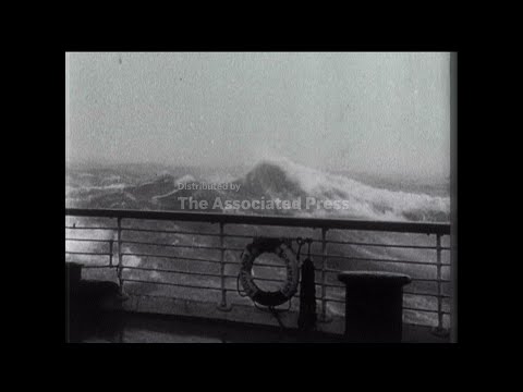 Giant Liner "Aquitania" Delayed By Bad Weather