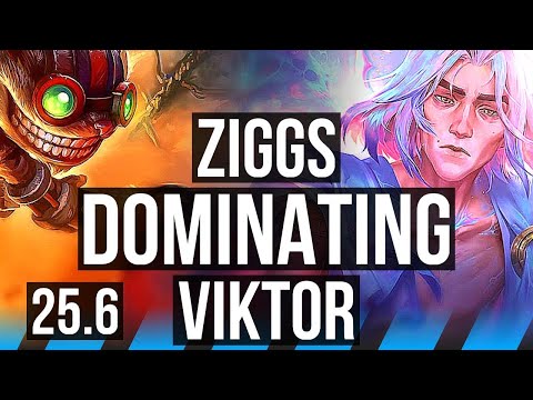 ZIGGS vs VIKTOR (MID) | 500+ games, 48k DMG, Dominating | KR Master | 25.6