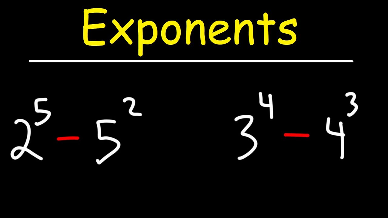 Subtracting Numbers with Exponents