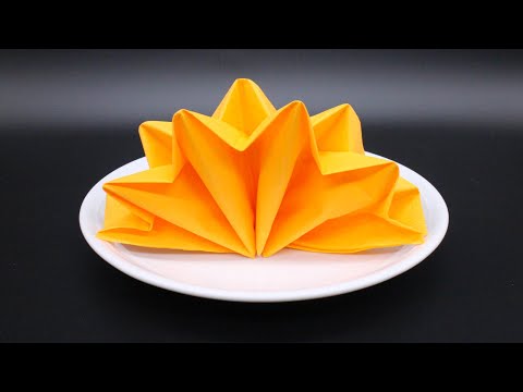 Servietten falten Sternenfächer für Geburtstag, Weihnachten & Hochzeit W+