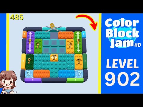 Color Block Jam Level 485 (902) Solution Walkthrough