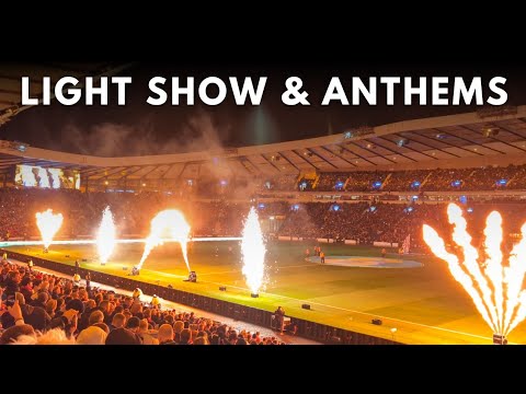 LIGHT SHOW and NATIONAL ANTHEMS - Scotland vs Croatia - UEFA Nations League