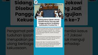 Rocky Gerung Bongkar Makna Sidang Ijazah Jokowi! Bukan Perkara Hukum tapi Panggung Uji Kekuasaan!