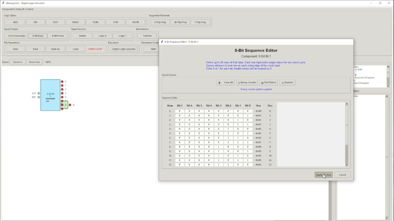EduLogicSim Tutorial  - Digital Logic Simulator