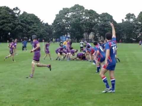 Marr College v Hutcheson Grammar School game-play (Marr Try) U18 Level