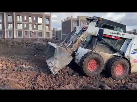 Мини погрузчик LONKING CDM312 в работе
