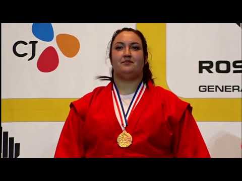 Anthem of Ukraine (2019 World Sambo Championships, women's +80 kg, Anastasiya Sapsai)