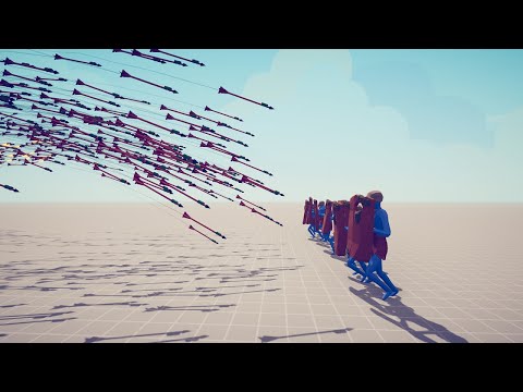 FAST RANGED UNITS vs WALL OF SHIELDS｜Totally Accurate Battle Simulator TABS
