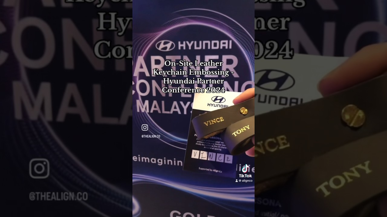 On The Spot Personalisation, at Hyundai Partner Conference Malaysia 2024 - Custom Leather Keychains