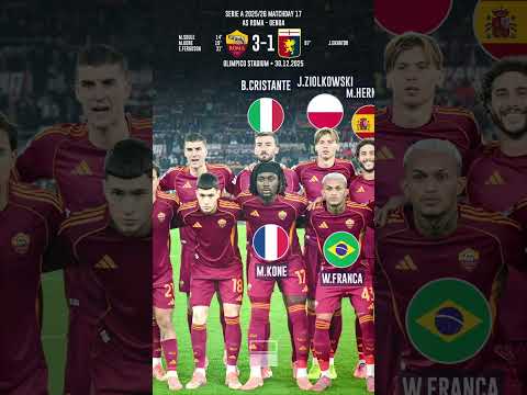 AS ROMA Line Up ( vs Genoa ) | Serie A 2025/26 Matchday 17