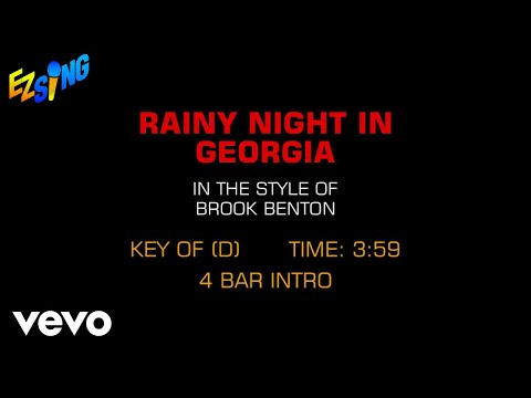Brook Benton - Rainy Night In Georgia (Karaoke EZ Sing)