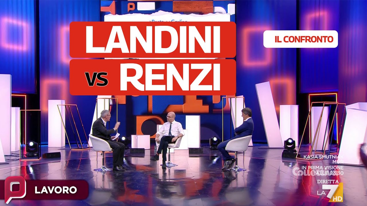 Il confronto Landini-Renzi su LA7 (integrale)