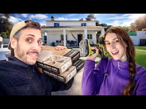 ¡24H en la REFORMA de la VILLA! El muro del Vecino en Peligro y la lluvia Destroza el Jardín😱