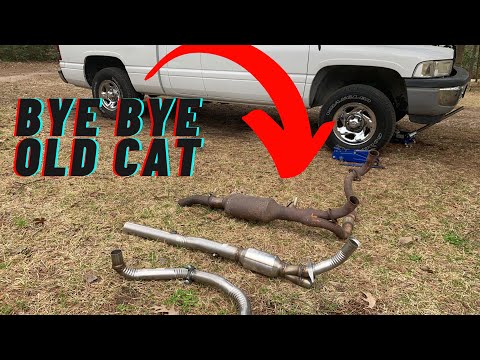REPLACING Old Catalytic Converter on Ram | FIXING Ticking Problem