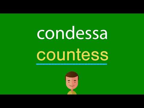 Como dizer condessa em inglês