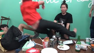 酒企画で喧嘩勃発!?大乱闘でどば師匠ドロップキック!!【レイクレ切り抜き動画】