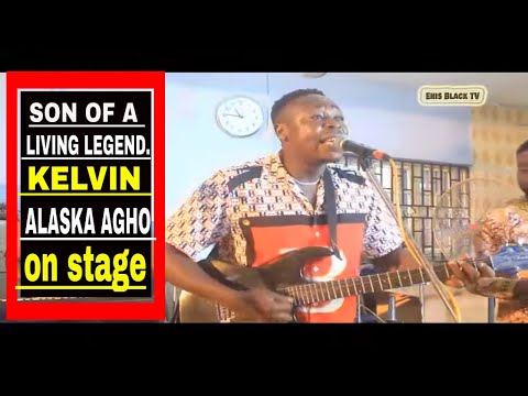 SON OF A LIVING LEGEND. KELVIN ALASKA AGHO on stage
