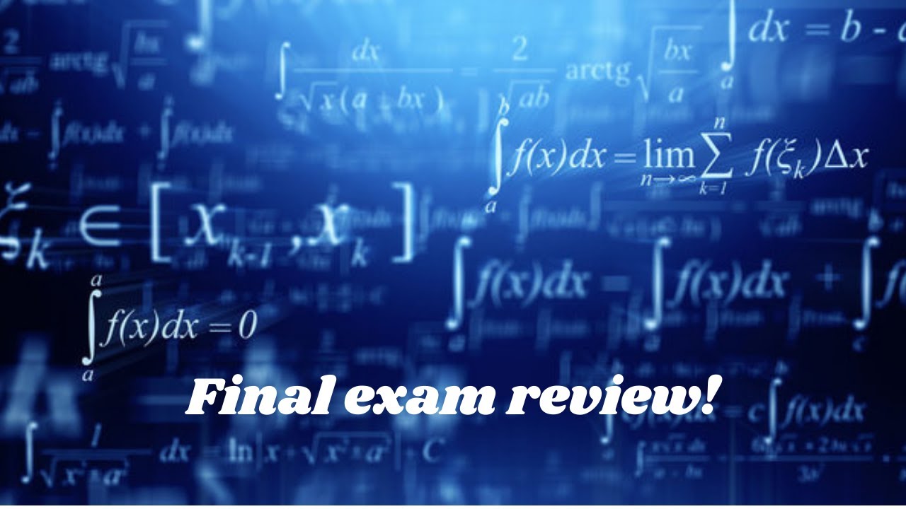 Calculus II: Final exam review!