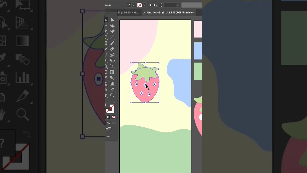 make a strawberry iphone wallpaper with me! #designtutorials #adobeillustrator