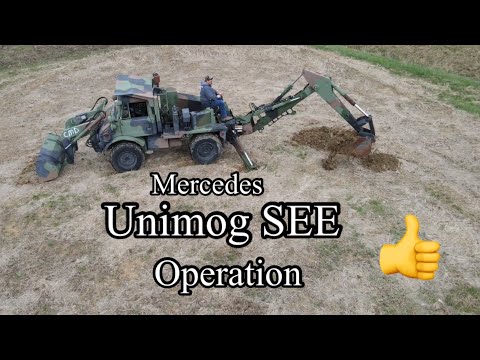 Mercedes Unimog FLU419 SEE tractor walkthrough and operation video @C_CEQUIPMENT
