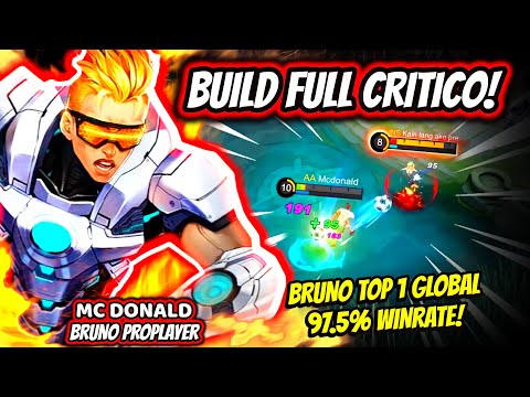 HE WINS THE GAME ALONE IN LESS THAN 9 MINUTES! BRUNO TOP 1 GLOBAL 97.5% WINRATE! | MOBILE LEGENDS