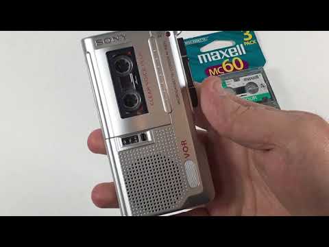 Sony Microcassette-corder M-560V recorder demo