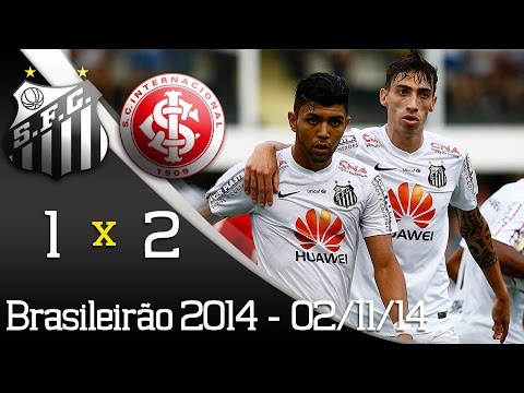 Santos 1 x 2 Internacional - Gol - Brasileirão 2014